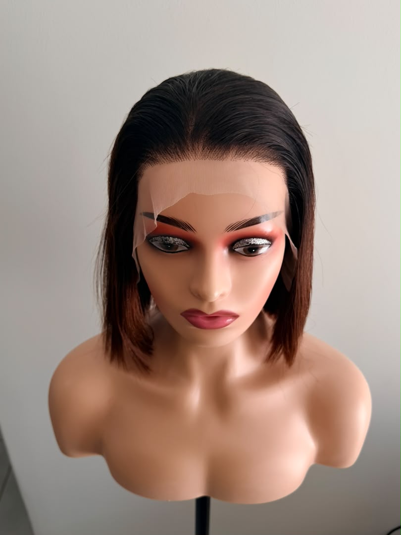 13x4 Brown Bob Wig 10 Inch