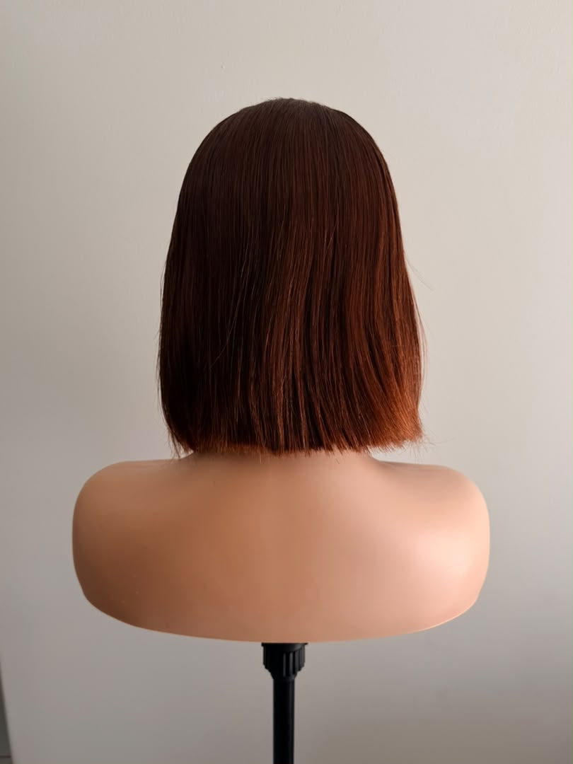 13x4 Brown Bob Wig 10 Inch