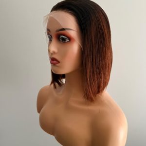 13x4 Brown Bob Wig 10 Inch