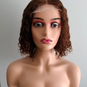 4x4 Water Wave Honey Brown 14 Inch Wig