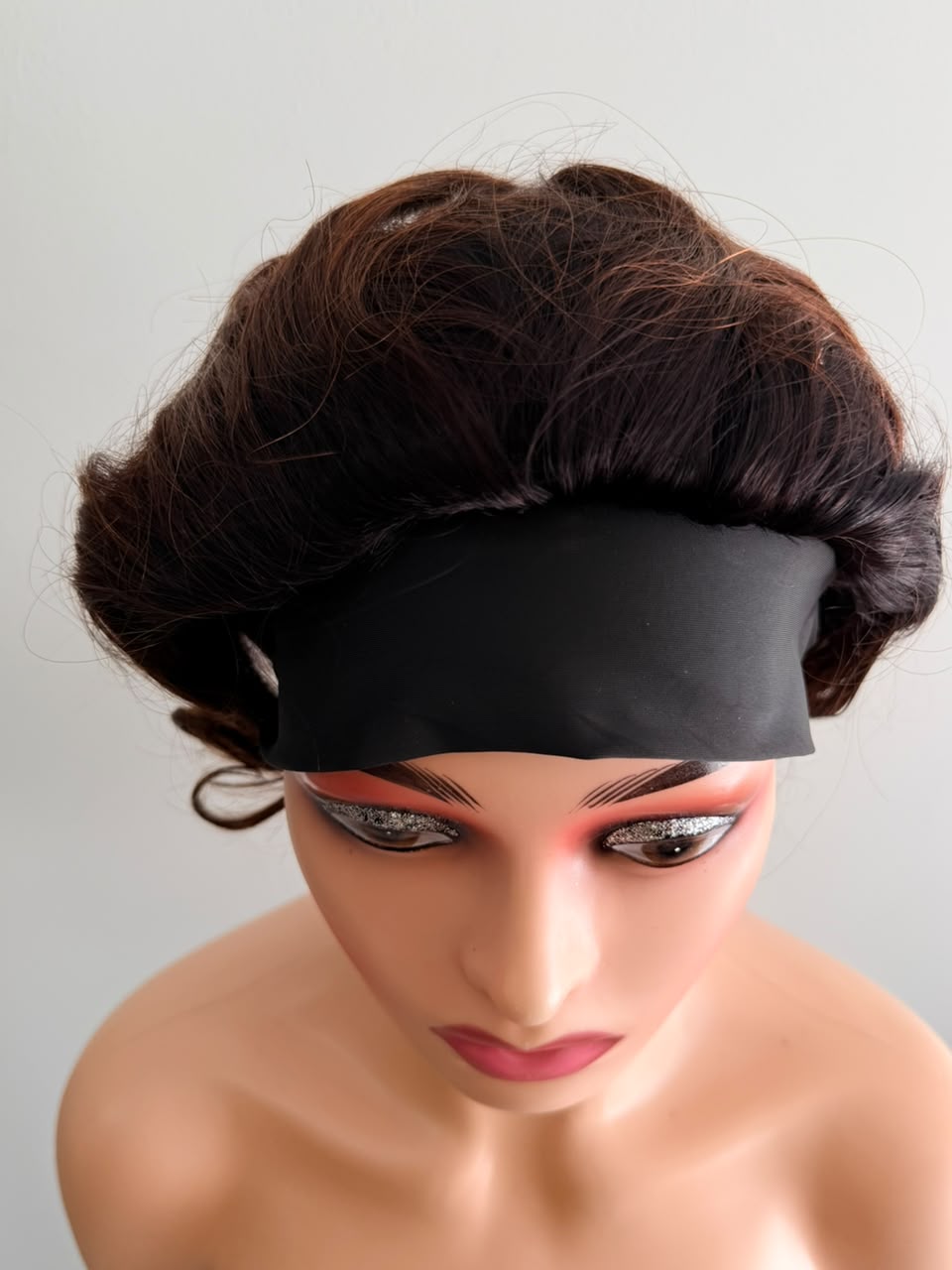 Band wig Bouncy curl 12 inch brown